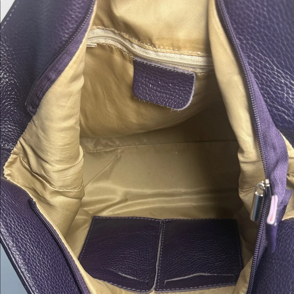 Alex & Co Deep Purple Leather Hobo Bag